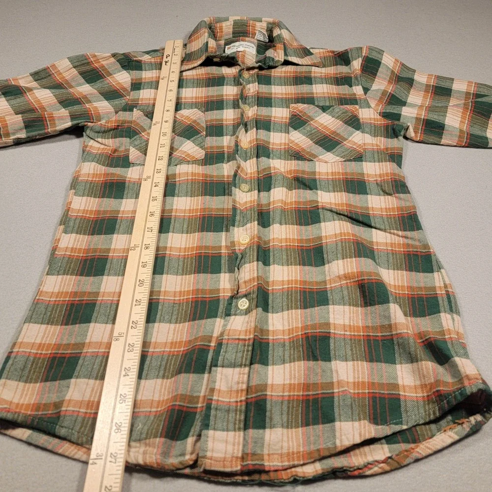 VTG Highlander Flannel by Bud Berma Men's Small Plaid Cotton Button Up Shirt - Picture 7 of 8